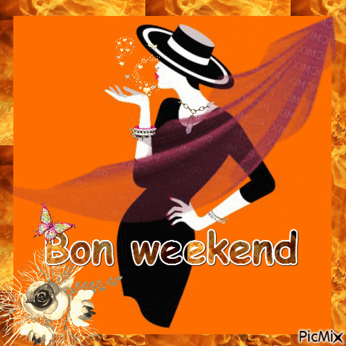 Bon weekend - Бесплатный анимированный гифка