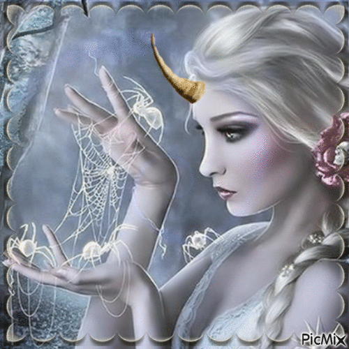 femme licorne fantasy - Gratis animerad GIF