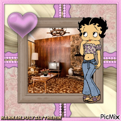 {{{Betty Boop in the Living Room}}} - GIF animate gratis