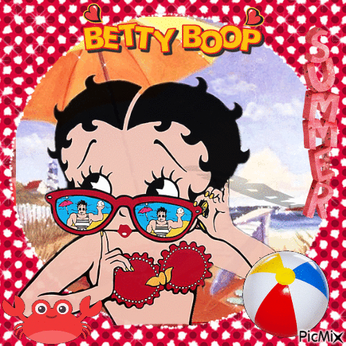 Betty on the Beach! - Free animated GIF
