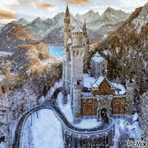 Schloss Neuschwanstein - Darmowy animowany GIF