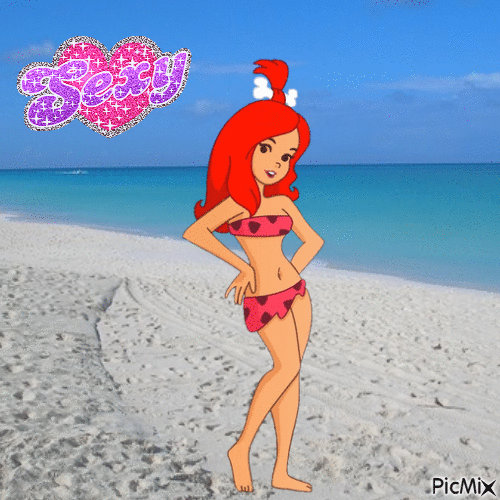 Sexy Pebbles Flintstone - GIF animé gratuit