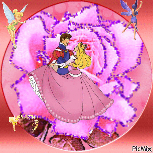 princesse fleur - GIF animado gratis