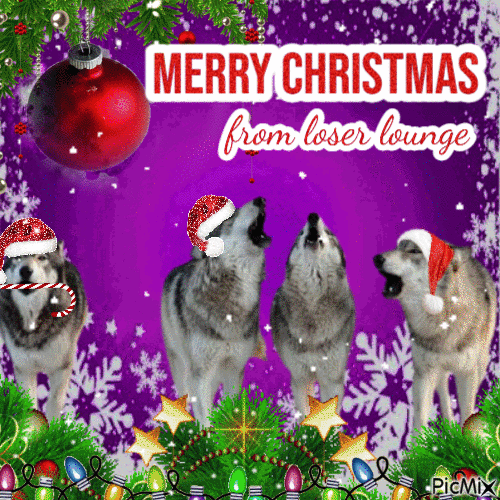 Merry Xmas from loser lounge pack! - Free animated GIF
