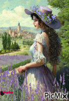 Lavender field - GIF animado grátis