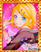 Kagamine Rin - cool and colorful - Free animated GIF
