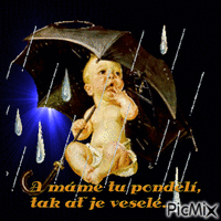 déšť animált GIF