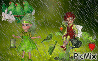 sous la pluie - Darmowy animowany GIF