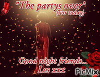 PARTYS OVER GOODNIGHT - Gratis animeret GIF