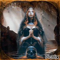 Gothic woman animerad GIF