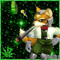420 fox GIF animasi