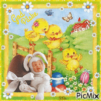 Easter baby. Happy Easter - GIF animate gratis
