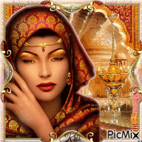 Portrait d'une beauté indienne - GIF animé gratuit