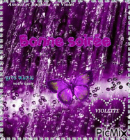 Amour et bonheur en violet - GIF animado grátis