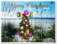 Beach Christmas - Бесплатный анимированный гифка