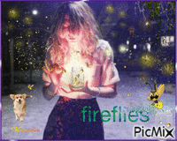 Fireflies animovaný GIF