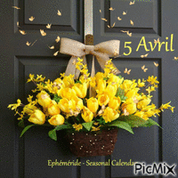 5 Avril April - Бесплатный анимированный гифка
