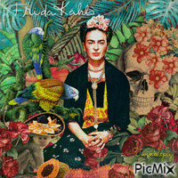 Frida Kahlo - GIF animé gratuit