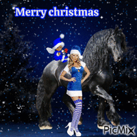 navidad azul - GIF animado gratis