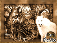 Belle et le loup geanimeerde GIF