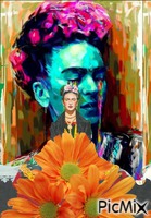 Frida sobre Frida GIF animado