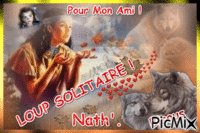 Pour Ami Loup Solitaire ! - Free animated GIF