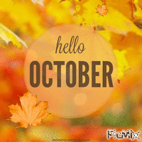 Hello October - Nemokamas animacinis gif