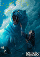 stormy tiger animovaný GIF