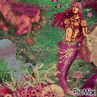 diavolo mermaid animovaný GIF