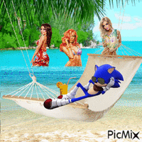 Sonic's Summer Vacation Gif Animado