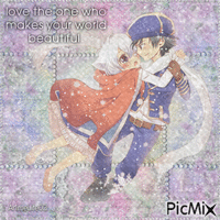 Love the one who makes your world beautiful - GIF animé gratuit