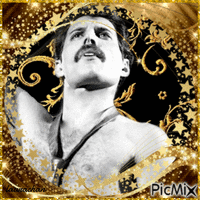 Freddie Mercury - Laurachan geanimeerde GIF