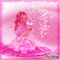 LITTLE GIRL IN PINK - Free animated GIF