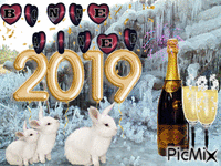 bonne année 2019 - Gratis animeret GIF