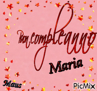 Buon compleanno Maria - 無料のアニメーション GIF