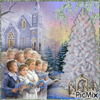 Chorale de Noël. - GIF animasi gratis