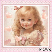 Portrait of a Little girl Animiertes GIF