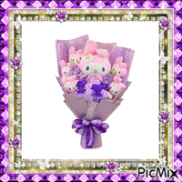 my melody bouquet animeret GIF