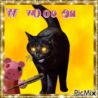 piggy cat name kit - GIF animado grátis
