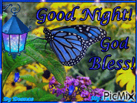 Good Night God Bless! - GIF animado grátis