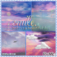 Smile today's a beautiful day animerad GIF