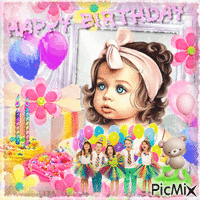 Happy Birthday Child - GIF animé gratuit