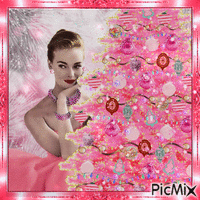 Pink Christmas - GIF animé gratuit