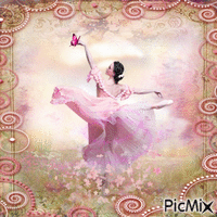Ballerina in Pink - Безплатен анимиран GIF