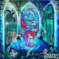 mermaid palace - Darmowy animowany GIF