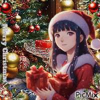 Weihnachten - Manga - Gratis animerad GIF
