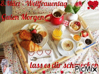 8.März - Weltfrauentag Frühstück - Darmowy animowany GIF