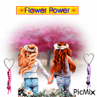 Flower Power Love Beads animuotas GIF
