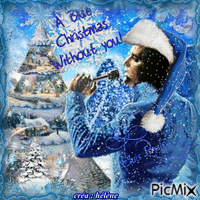 Elvis - Blue Christmas GIF animé