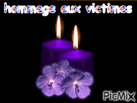 hommage aux victimes - GIF animé gratuit